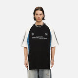 DAXUEN Color-blocked graphic T-shirt with raglan sleeves