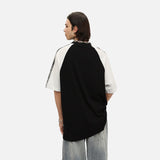 DAXUEN Color-blocked graphic T-shirt with raglan sleeves