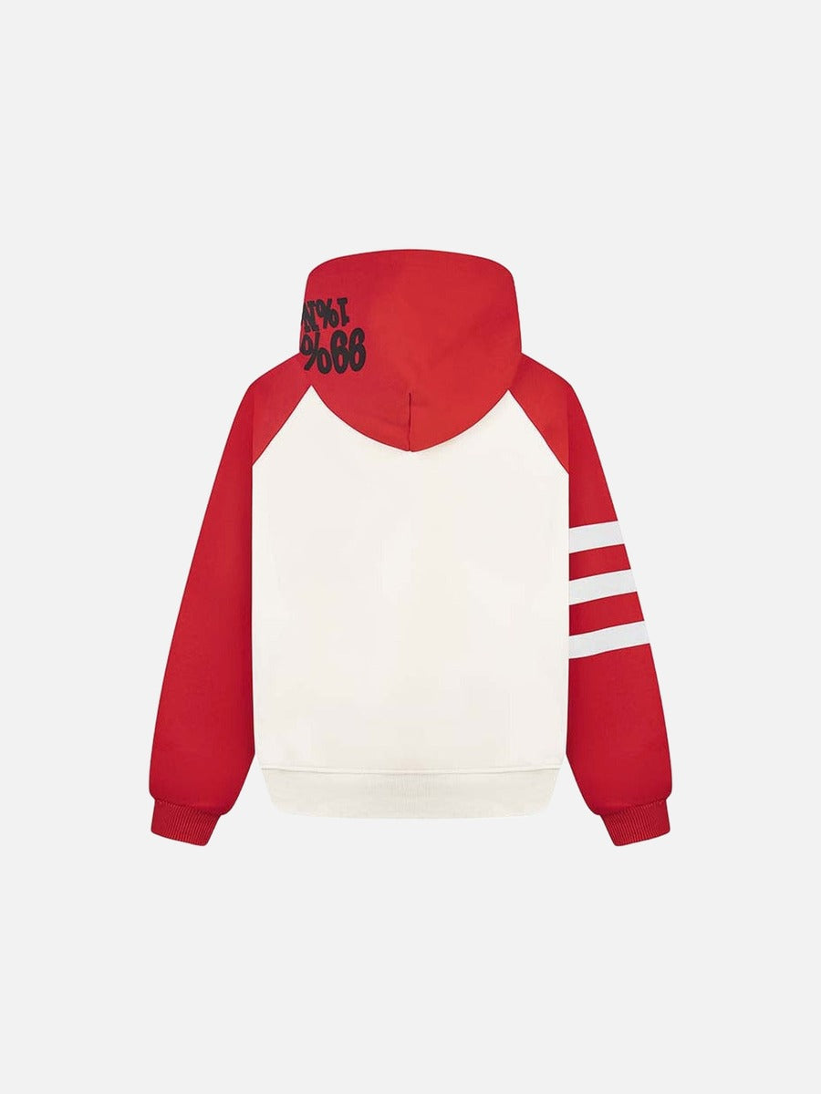 DAXUEN Color-blocked hoodie with graphic prints