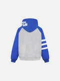 DAXUEN Color-blocked hoodie with graphic prints