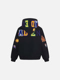 DAXUEN Embroidered hoodie jacket with colorful graphics