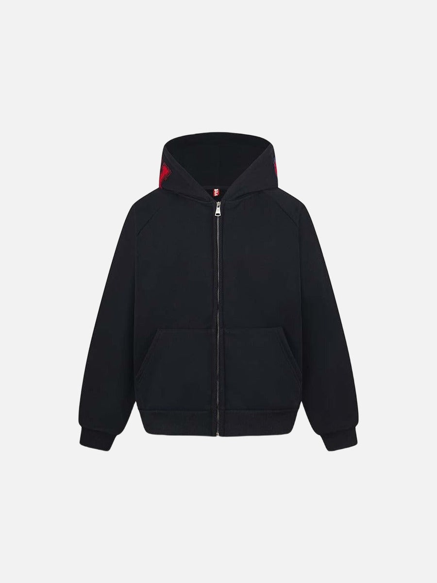 DAXUEN Embroidered hoodie jacket with colorful graphics