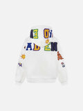 DAXUEN Embroidered hoodie jacket with colorful graphics