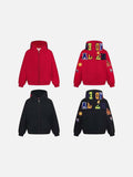 DAXUEN Embroidered hoodie jacket with colorful graphics