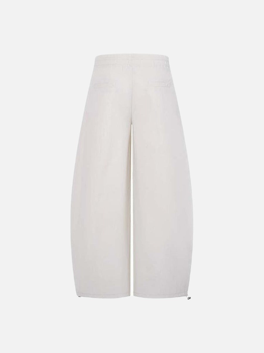 DAXUEN Wide-leg pants with red cross graphic and adjustable drawstrings