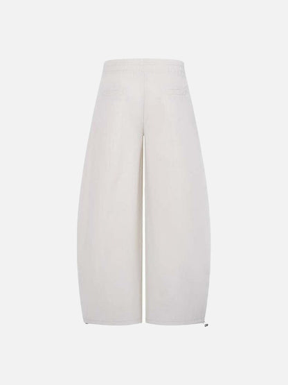 DAXUEN Wide-leg pants with red cross graphic and adjustable drawstrings