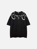 DAXUEN Oversized short-sleeved crew neck T-shirt with snake graphic