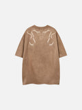 DAXUEN Oversized short-sleeved crew neck T-shirt with snake graphic