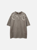 DAXUEN Oversized short-sleeved crew neck T-shirt with snake graphic