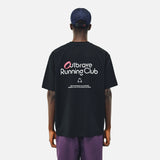 DAXUEN black oversized bold-emblem back print tee