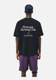 DAXUEN black oversized bold-emblem back print tee
