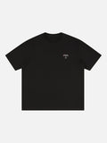 DAXUEN black oversized bold-emblem back print tee