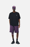 DAXUEN black oversized bold-emblem back print tee