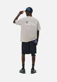 DAXUEN black oversized bold-emblem back print tee