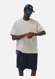 DAXUEN black oversized bold-emblem back print tee