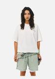 DAXUEN black oversized bold-emblem back print tee