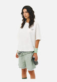 DAXUEN black oversized bold-emblem back print tee