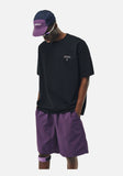 DAXUEN black oversized bold-emblem back print tee