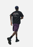 DAXUEN black oversized bold-emblem back print tee