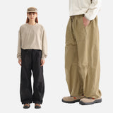 DAXUEN black wide-leg trousers with bold emblem