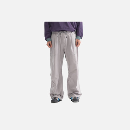 DAXUEN black wide-leg trousers with bold emblem