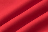 DAXUEN solid red full-zip embroidered crest hoodie
