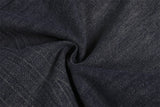 DAXUEN dark blue faded wide-leg flag panel denim jeans
