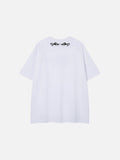 DAXUEN Short-sleeved embroidered T-shirt in black and white