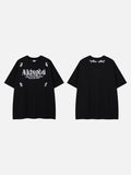 DAXUEN Short-sleeved embroidered T-shirt in black and white
