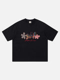 DAXUEN Bold floral patchwork graphic T-shirt