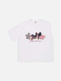 DAXUEN Bold floral patchwork graphic T-shirt