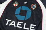DAXUEN white and navy blue bold geometric graphic football jersey