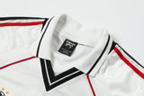 DAXUEN white and navy blue bold geometric graphic football jersey