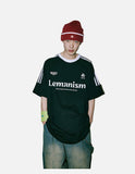 DAXUEN solid colour short-sleeve t-shirt with geometric emblem