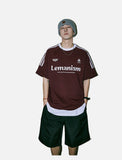 DAXUEN solid colour short-sleeve t-shirt with geometric emblem