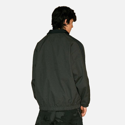 DAXUEN charcoal grey zip jacket with gold text
