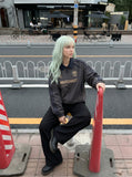 Bold Gold Text Zip Jacket