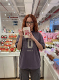 DAXUEN Oversized short-sleeved graphic t-shirt — model photo