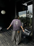 DAXUEN Oversized short-sleeved graphic t-shirt — model photo