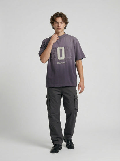 DAXUEN Oversized short-sleeved graphic t-shirt — model photo