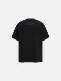 DAXUEN Bold graffiti text short-sleeve T-shirt in black and white
