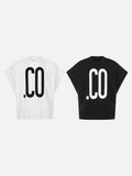 DAXUEN black oversized bold-graphic 33 t-shirt