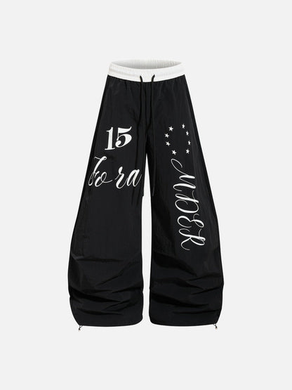 DAXUEN Oversized wide-leg track pants with graphic prints