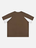 DAXUEN Boxy short-sleeved T-shirt with graphics and contrasting colors
