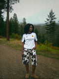 DAXUEN Boxy short-sleeved T-shirt with graphics and contrasting colors — model photo