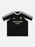 DAXUEN Boxy short-sleeved T-shirt with graphics and contrasting colors