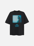 DAXUEN Oversized short-sleeved crew neck t-shirt with graphic print