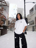 DAXUEN Short-sleeved crew neck t-shirt with graphic — model photo