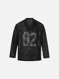 DAXUEN Long-sleeved top with graphic prints and ribbed texture