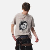 DAXUEN Oversized short-sleeved t-shirt with graphic print